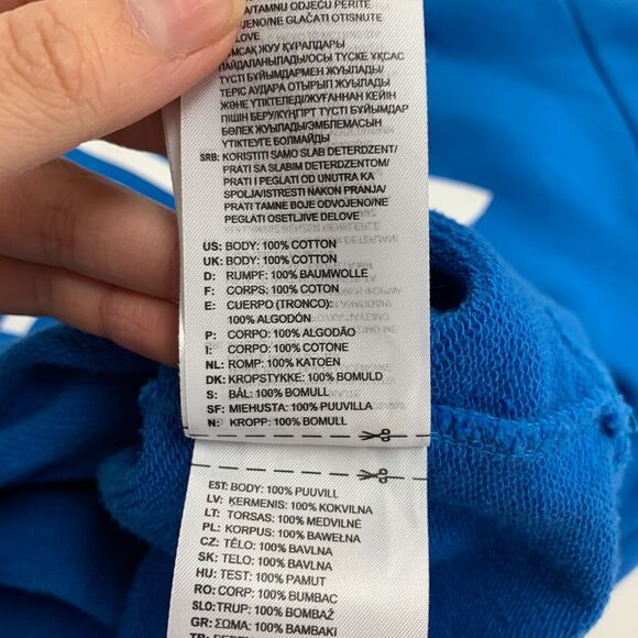 Adidas Sweatshirt Womens S Small Blazblue Pullover Trefoil Crewneck Long Sleeve - Picture 10 of 14